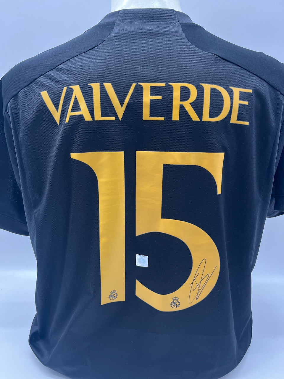 Real Madrid jersey signed by Federico Valverde, Adidas COA XL