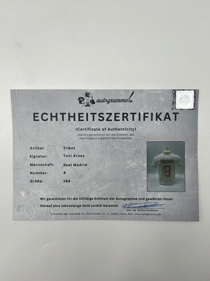 Real Madrid jersey Toni Kroos signed autograph Adidas COA 164