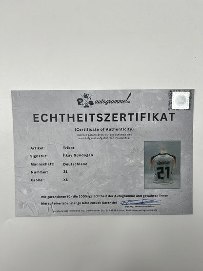 DFB Trikot Ilkay Gündogan signiert Deutschland Autogramm COA XL