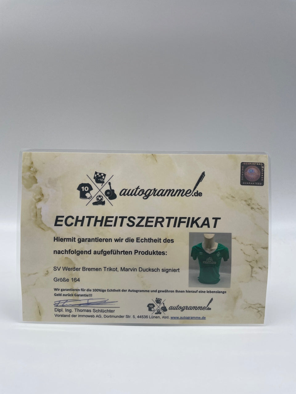 Werder Bremen women jersey marvin ducksch signed autograph Umbro new coa 164