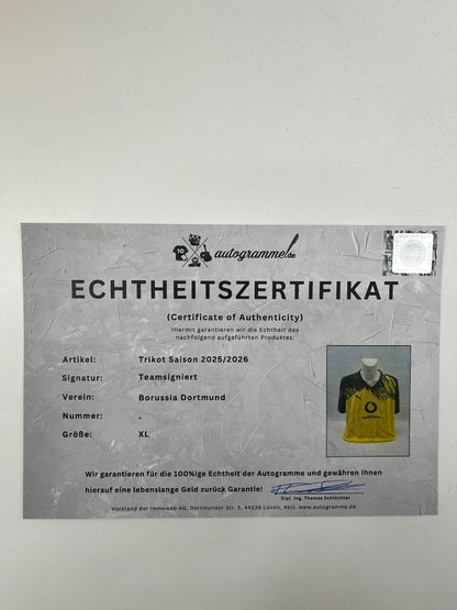 BVB Jersey 2025/2026 Team Signed Borussia Dortmund New Puma XL