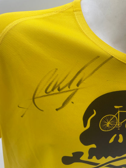 Shirt Andy Schleck signed Tour de France Radsport new L