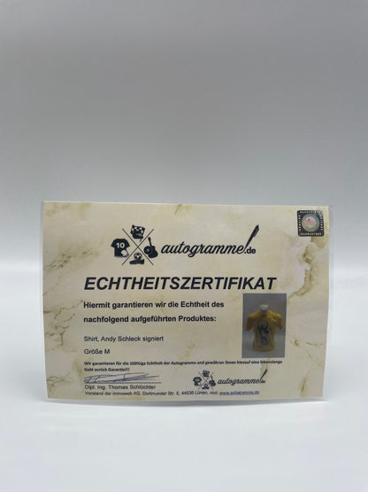 Shirt Andy Schleck signed Tour de France Radsport new M