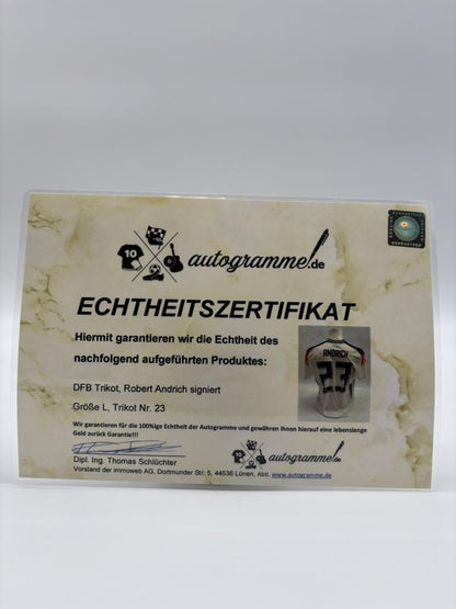 DFB Trikot Robert Andrich signiert Autogramme Deutschland Adidas L