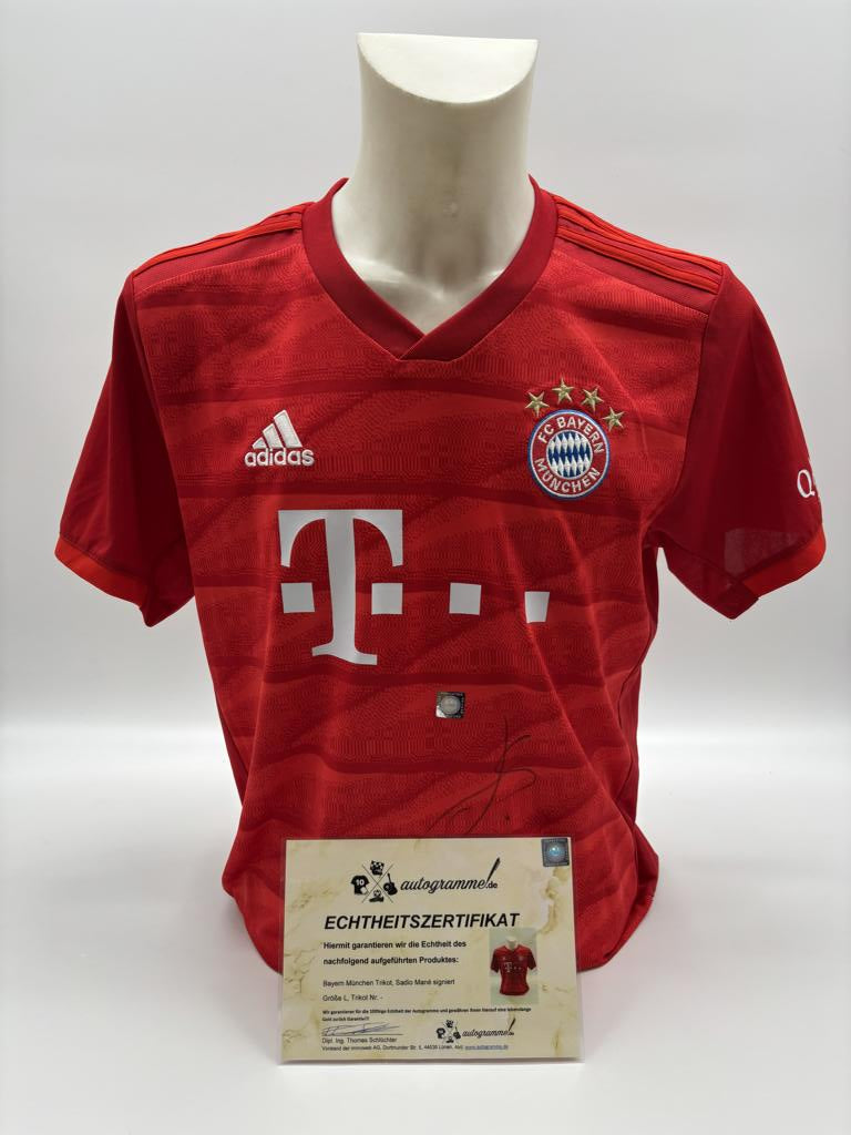 Bayern München Trikot Sadio Mané signiert Autogramme Bundesliga Adidas L