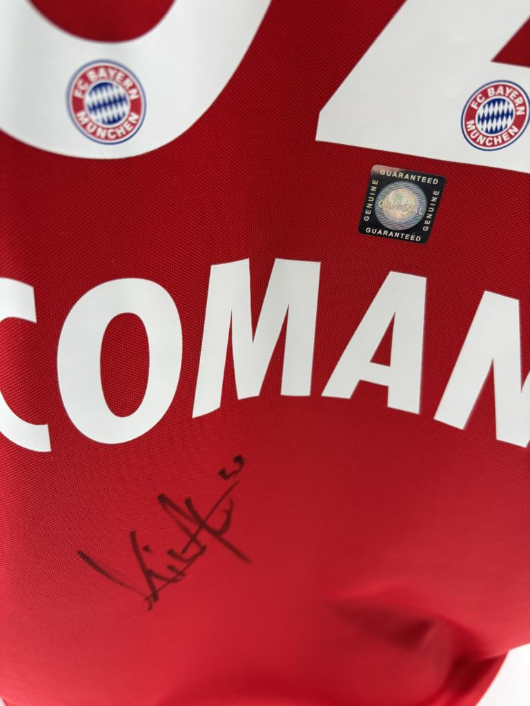 Bayern Munich jersey Kingsley Coman signed autographs Bundesliga Adidas L