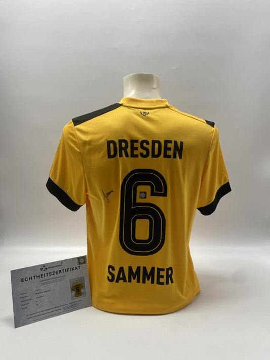 Dynamo Dresden Trikot Matthias Sammer signiert Umbro COA Deutschland Autogramm M