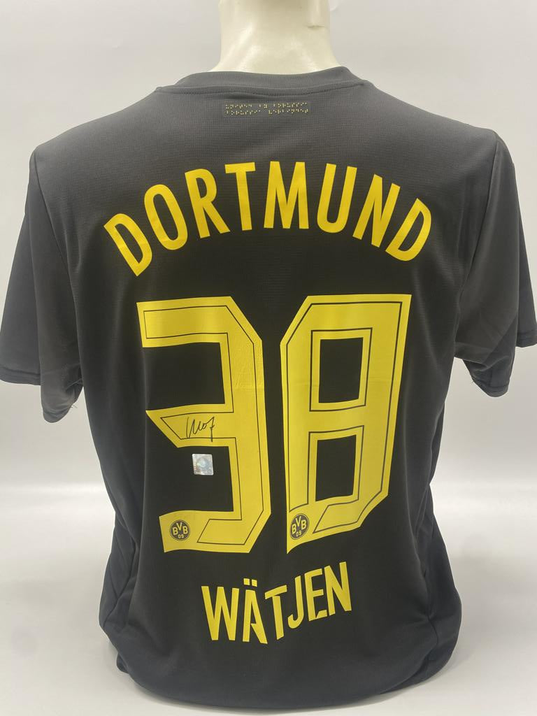 Borussia Dortmund jersey signed by Kjell Wätjen, BVB new, Puma signed, size L