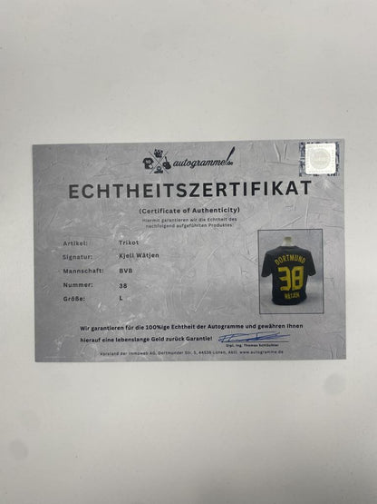 Borussia Dortmund jersey signed by Kjell Wätjen, BVB new, Puma signed, size L