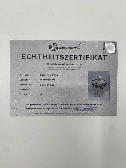 Germany Jersey World Cup 2018 Team Signed DFB Adidas XL