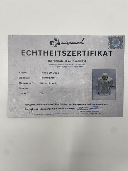 Germany Jersey Euro 2016 Team Signed DFB Adidas XL