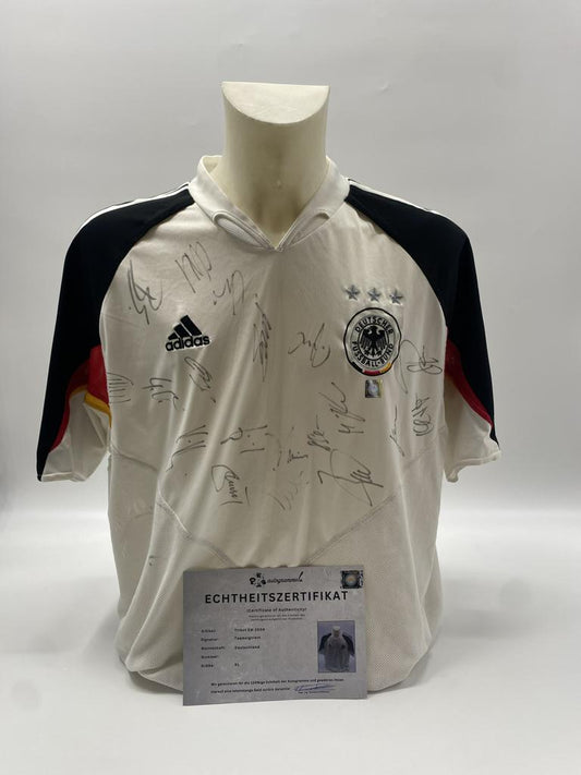 Deutschland Trikot EM 2004 Teamsigniert DFB Adidas XL