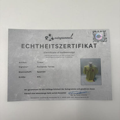 Spanien Trikot Fernando Torres signiert Adidas COA Autogramm XXL