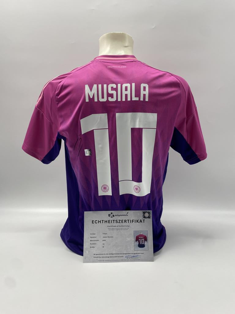 DFB Trikot Jamal Musiala signiert Adidas COA Deutschland Autogramm M