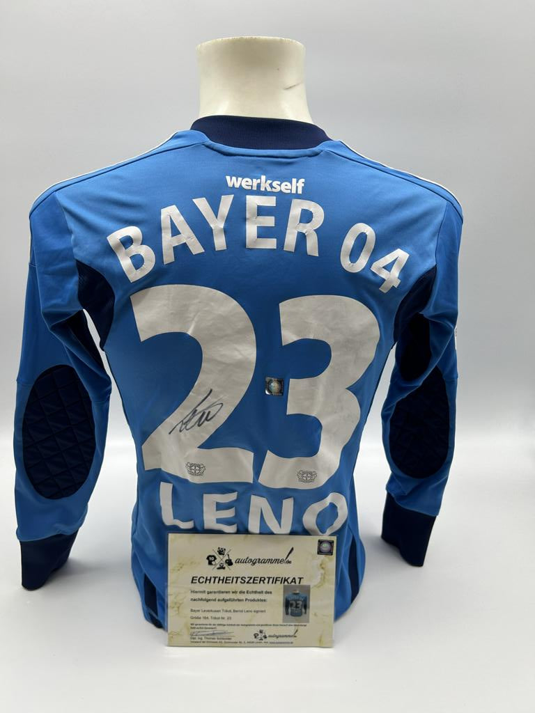 Bayer Leverkusen Torwarttrikot Bernd Leno signiert Autogramm Bundesliga 164