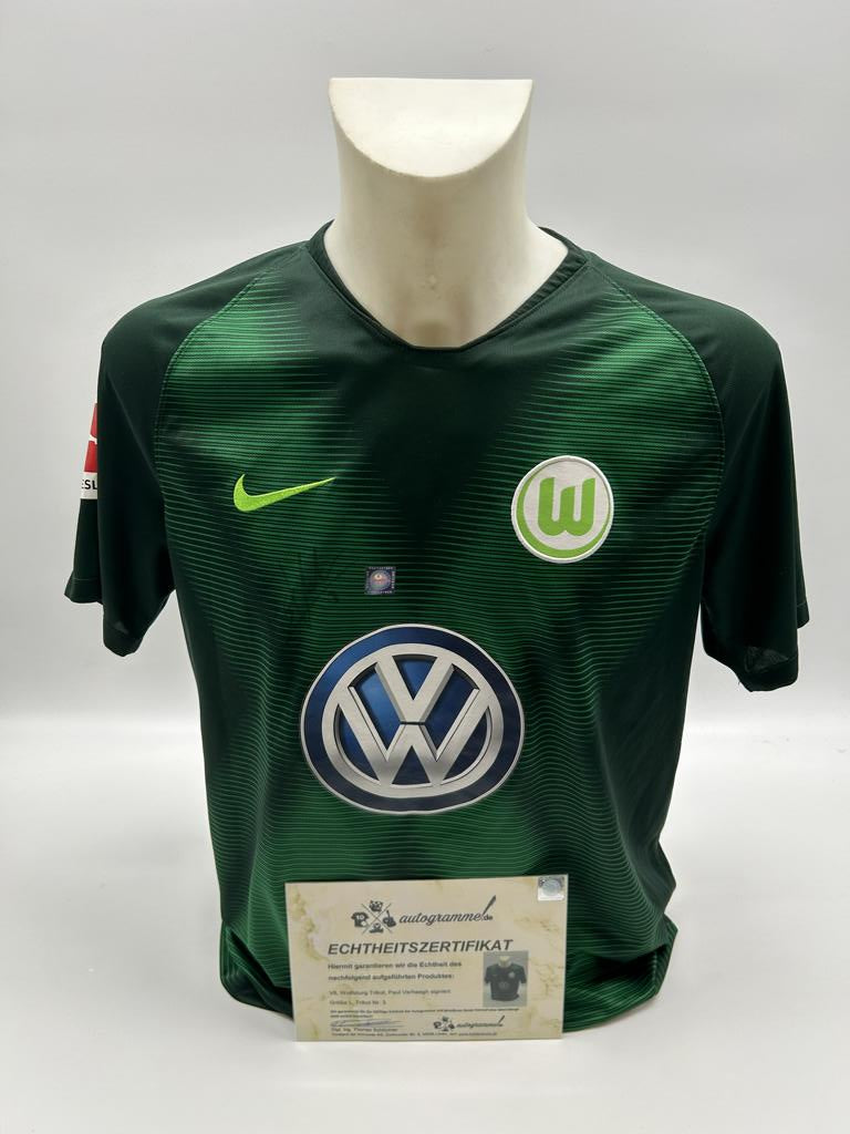 VFL Wolfsburg jersey Paul Verhaegh signed autograph Bundesliga Nike L