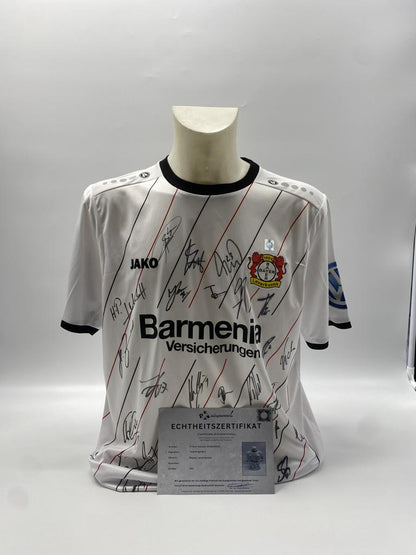 Bayer Leverkusen jersey 2018/2019, team signed, autographed, COA Jako 2XL