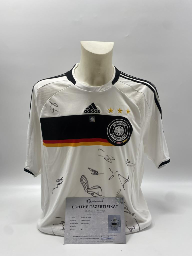 Germany Jersey Euro 2008 Team Signed DFB Adidas XL