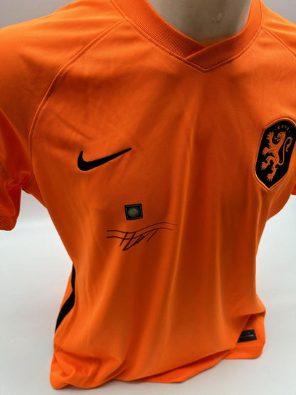 Netherlands Women's jersey Frenkie de Jong signed autograph Holland Nike XL