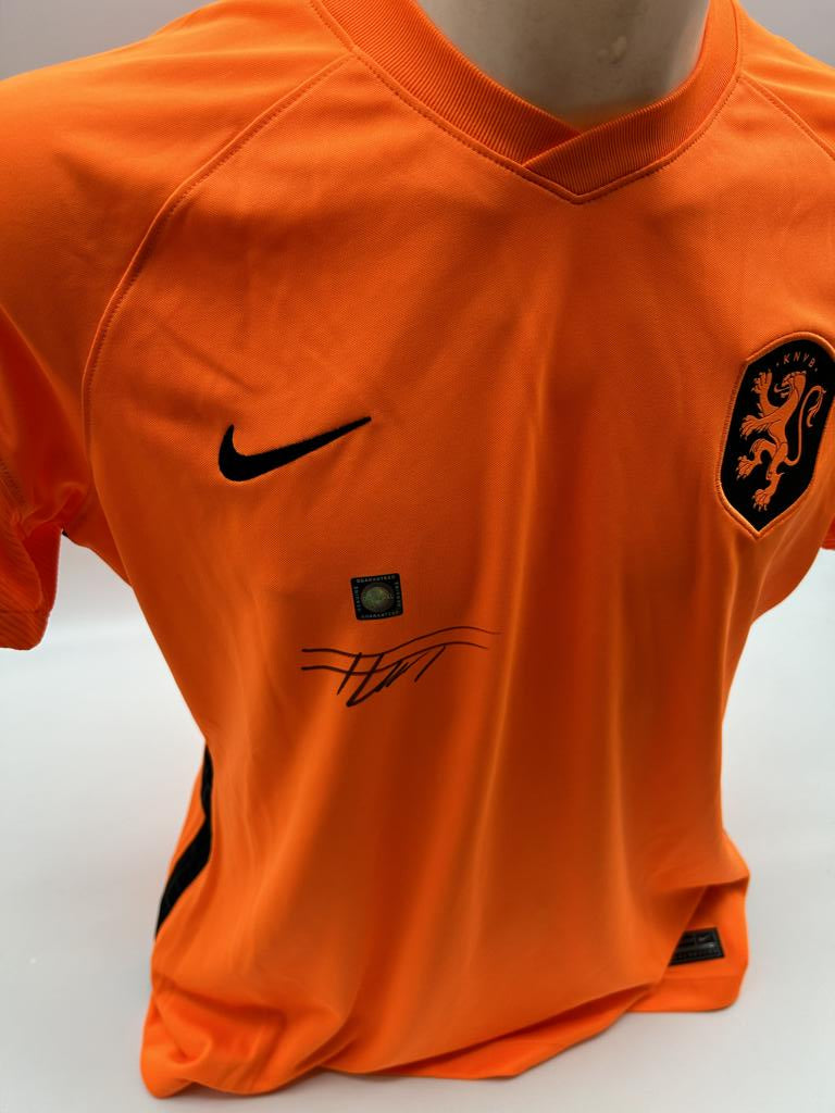 Niederlande Frauentrikot Frenkie de Jong signiert Autogramm Holland Nike XL
