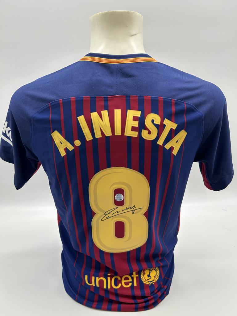 FC Barcelona Jersey Andres Iniesta signed autograph LaLiga Nike COA S