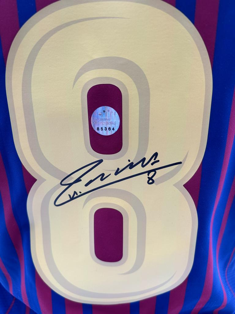 FC Barcelona Jersey Andres Iniesta signed autograph LaLiga Nike COA S