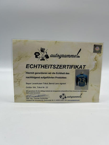 Bayer Leverkusen goalkeeper bernd Leno signed autograph Bundesliga 164