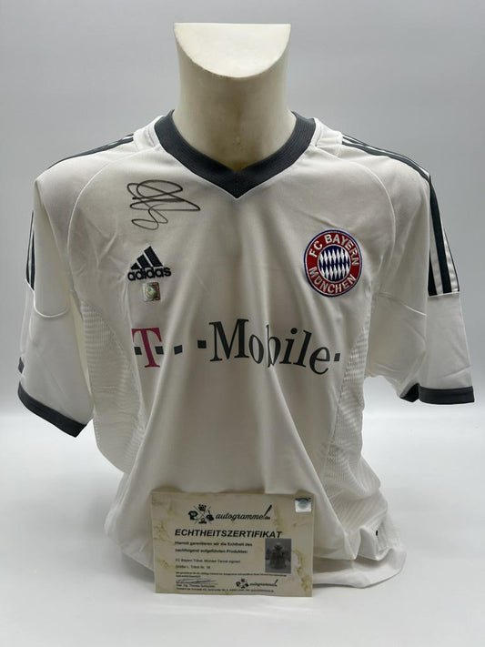 Bayern München Trikot Michael Tarnat signiert Adidas COA Autogramm L