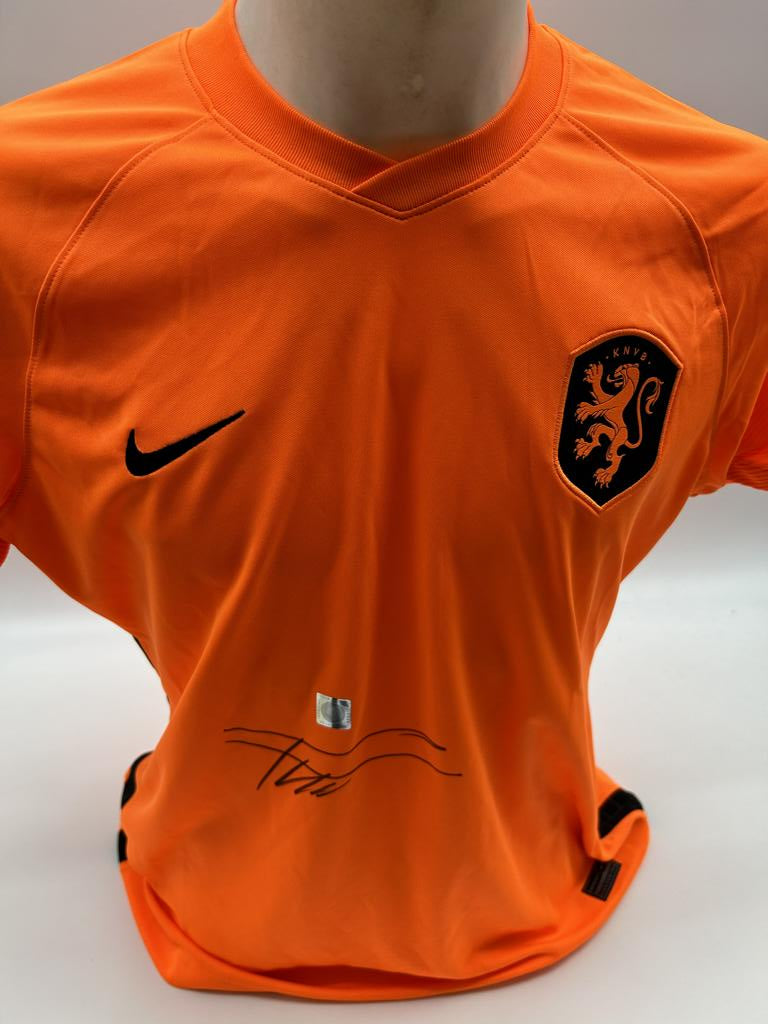 Netherlands women's jersey Frenkie de Jong signed autograph Holland XL