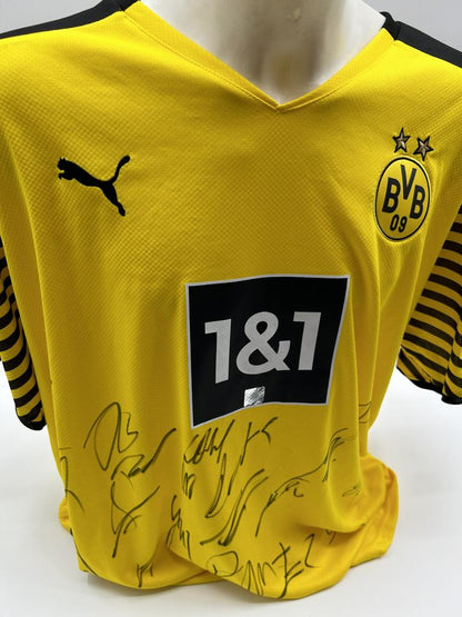 BVB Trikot 2021/2022 team signed Borussia Dortmund Coa Neu Puma 3xl
