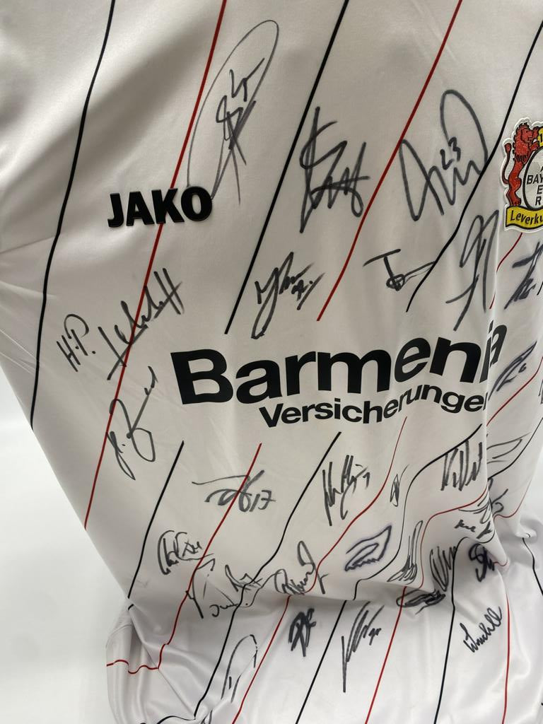 Bayer Leverkusen jersey 2018/2019, team signed, autographed, COA Jako 2XL