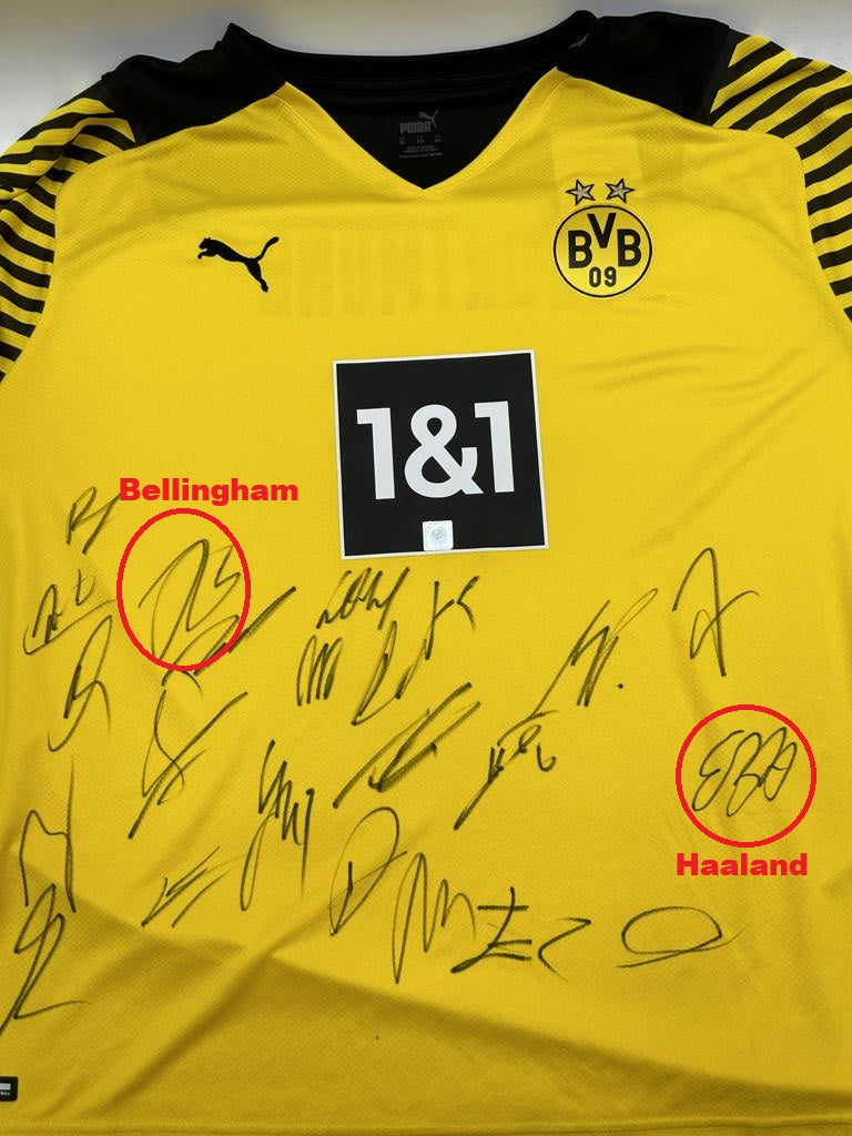 BVB jersey 2021/2022 team signed Borussia Dortmund COA New Puma 3XL