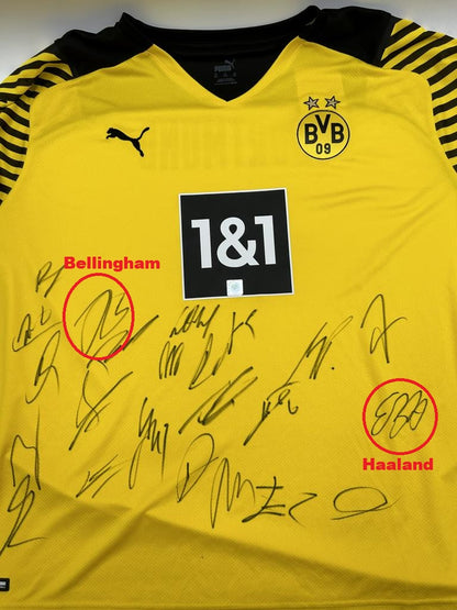 BVB Trikot 2021/2022 team signed Borussia Dortmund Coa Neu Puma 3xl