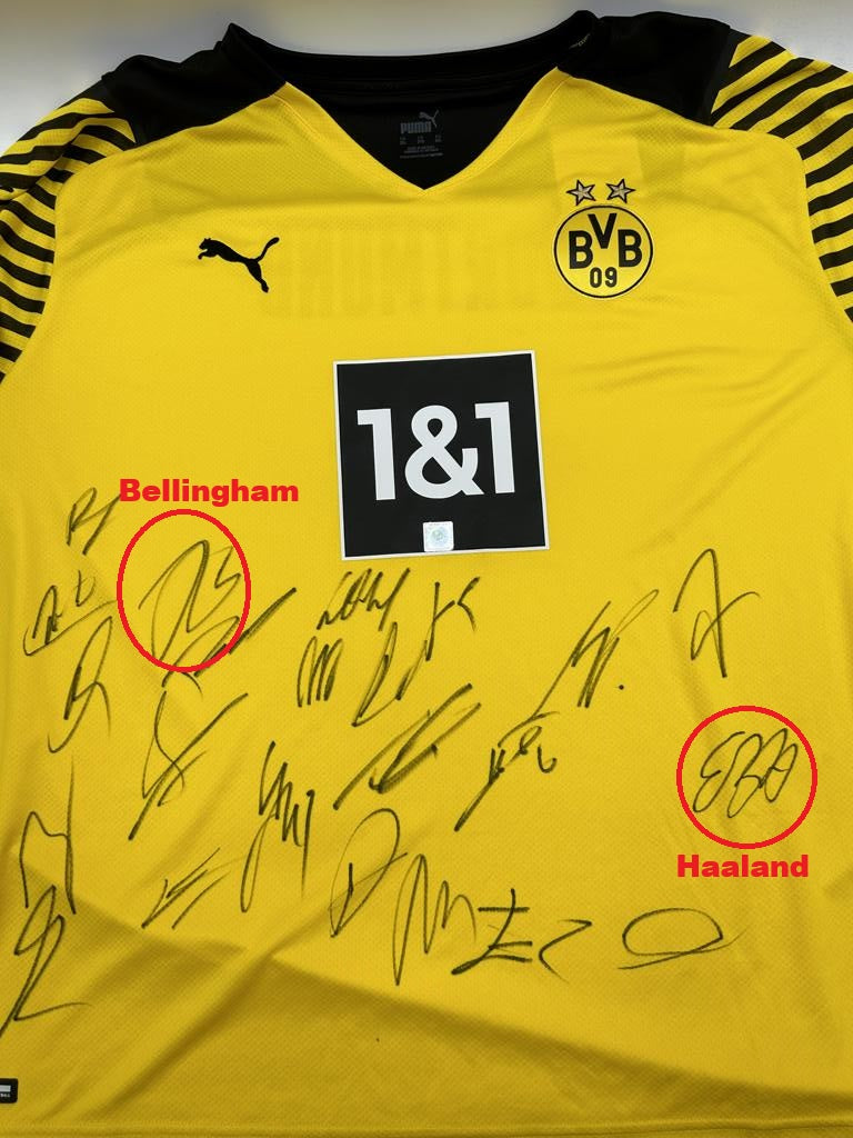 BVB Trikot 2021/2022 team signed Borussia Dortmund Coa Neu Puma 3xl