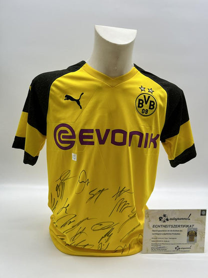 BVB Trikot 2018/2019 team signed Borussia Dortmund Coa Neu Puma M