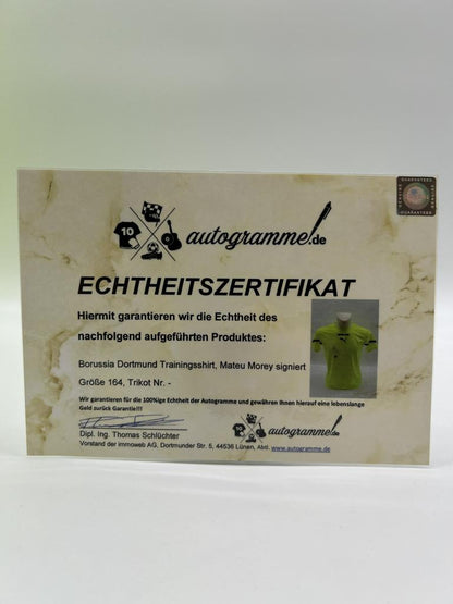 Borussia Dortmund Training shirt Mateu Morey signed BVB autograph Puma 164