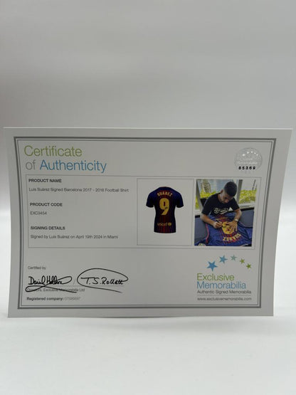 FC Barcelona jersey Luis Suarez signed autograph Laliga Nike Coa S