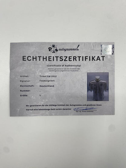 Deutschland Trikot EM 2012 Teamsigniert DFB Adidas L
