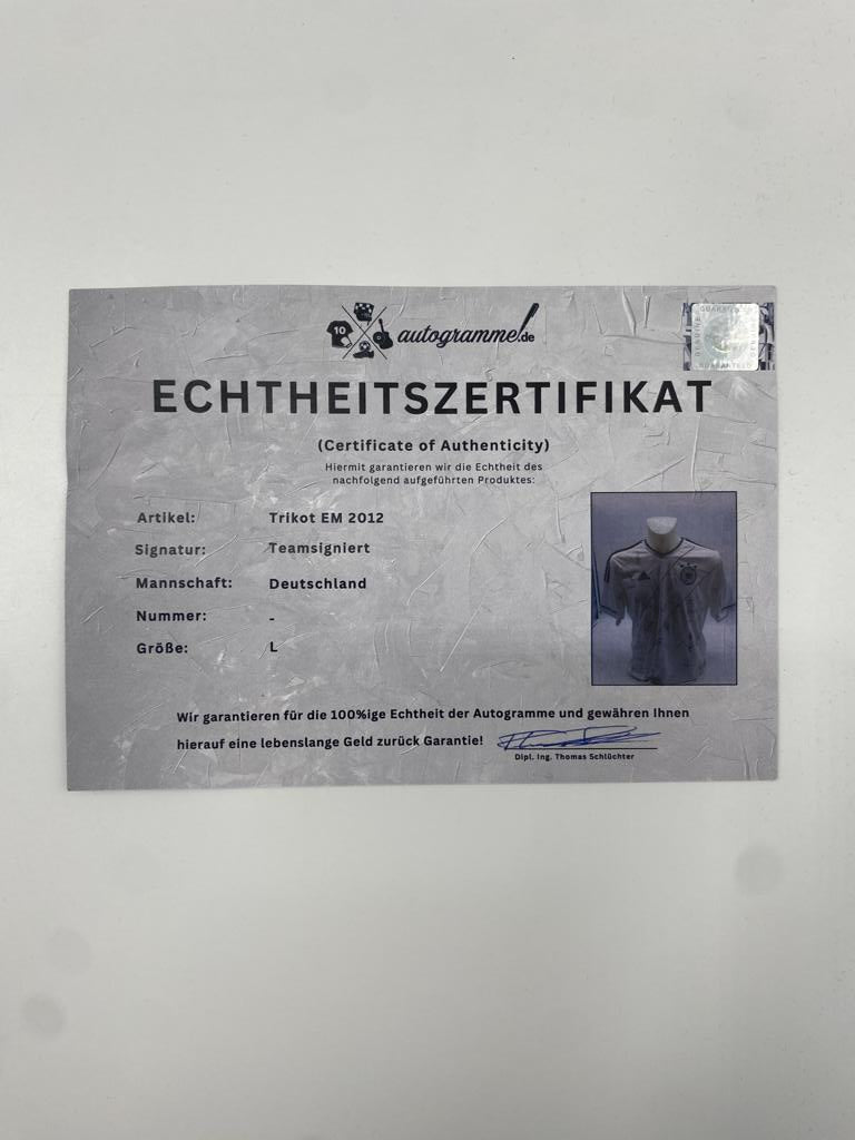 Deutschland Trikot EM 2012 Teamsigniert DFB Adidas L