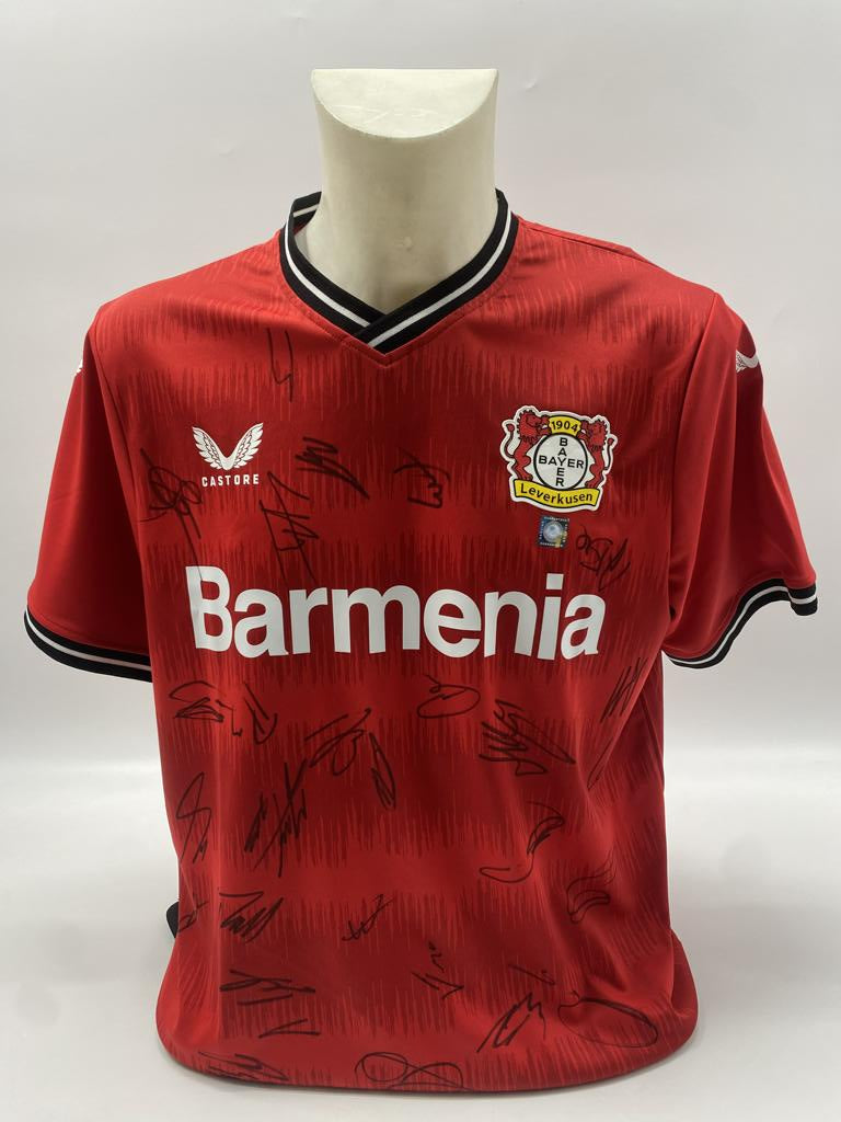 Bayer Leverkusen Trikot 2022/2023 Teamsigniert Autogramm COA XL