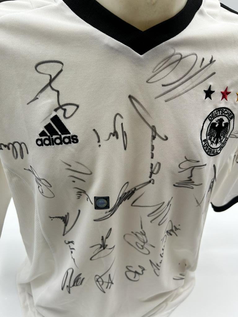 Germany Jersey World Cup 2002 Team Signed DFB Football Autograph COA Adidas L