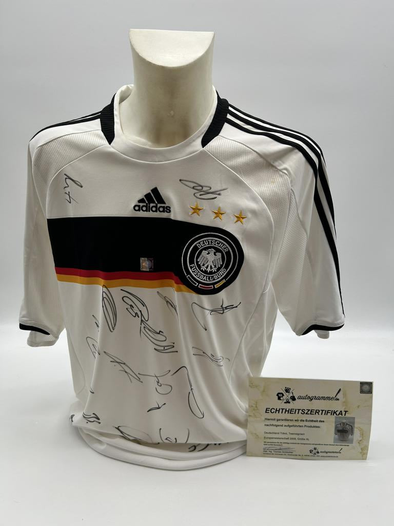 Deutschland Trikot EM 2008 Teamsigniert DFB Fußball Autogramm COA Adidas XL