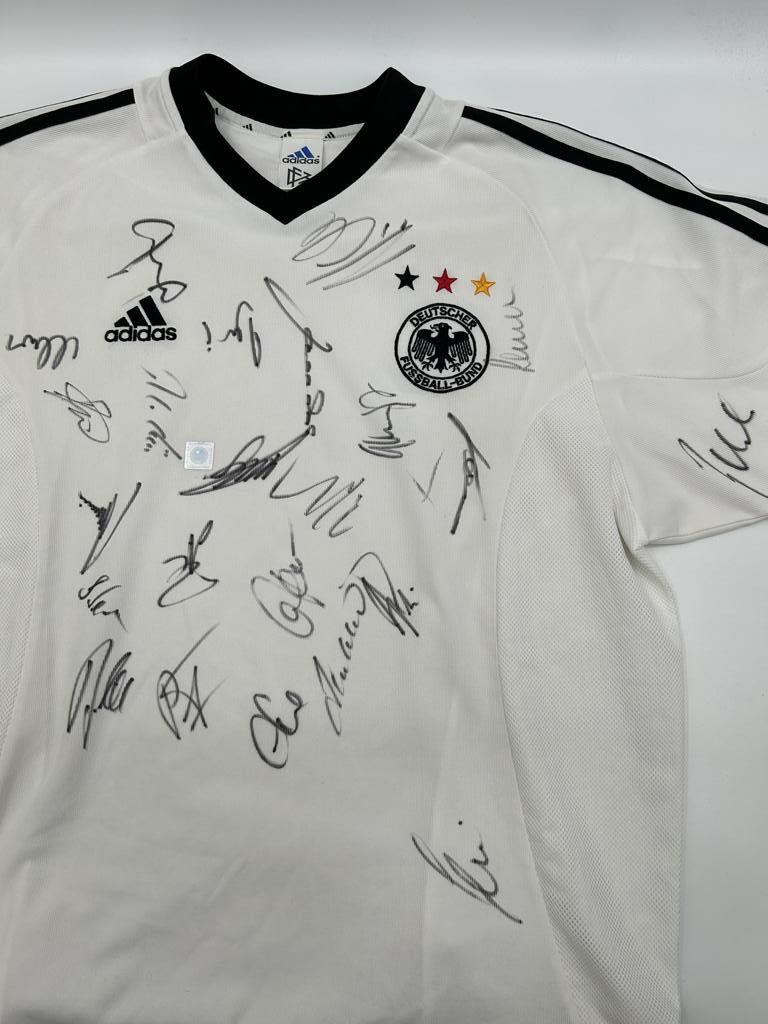 Germany Jersey World Cup 2002 Team Signed DFB Football Autograph COA Adidas L