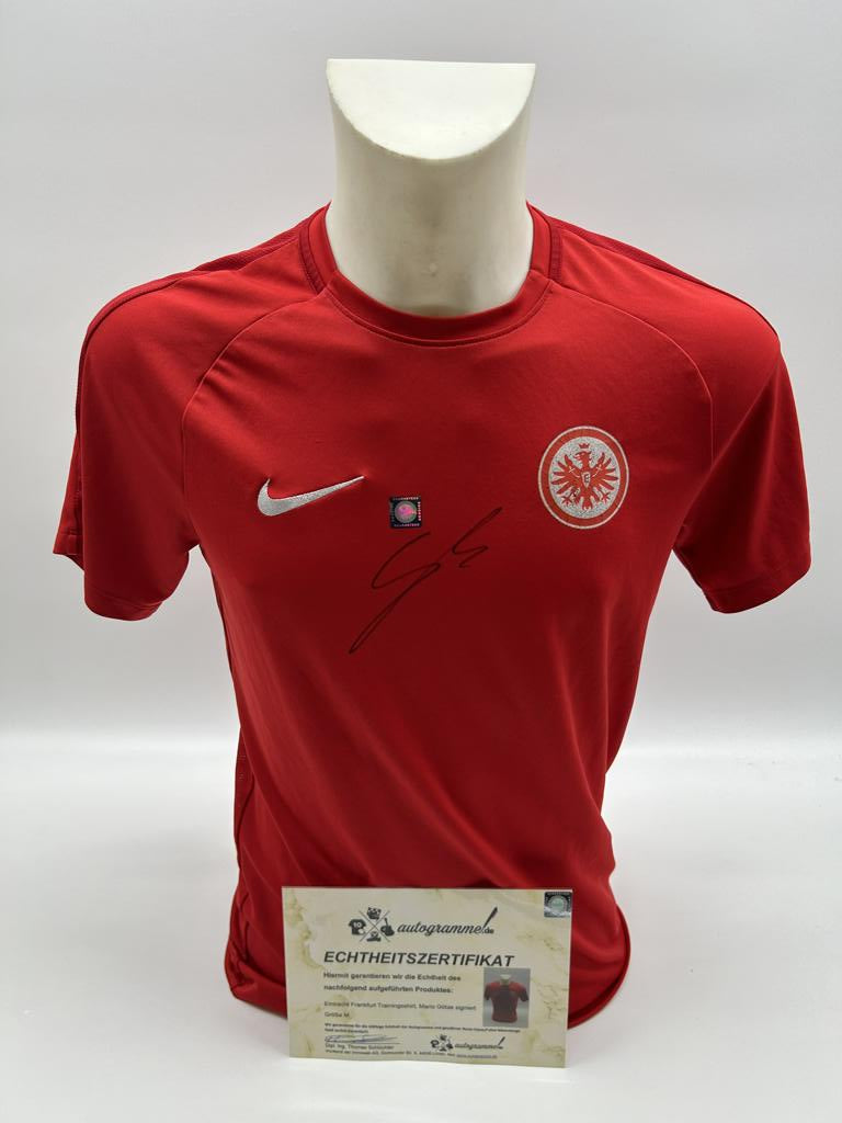 Eintracht Frankfurt training shirt Mario Götze signed autograph COA Nike M