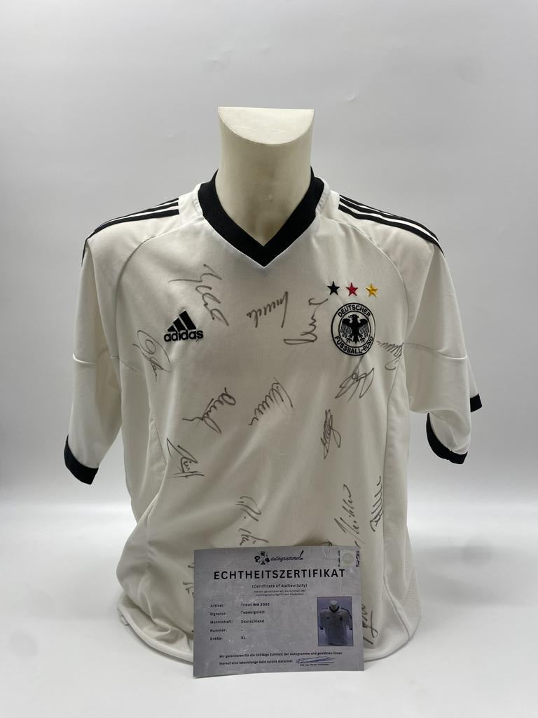 Deutschland Trikot WM 2002 Teamsigniert DFB Adidas XL