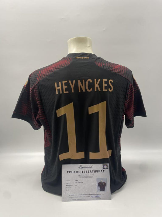 DFB Trikot Jupp Heynckes signiert Adidas COA Deutschland Autogramm L
