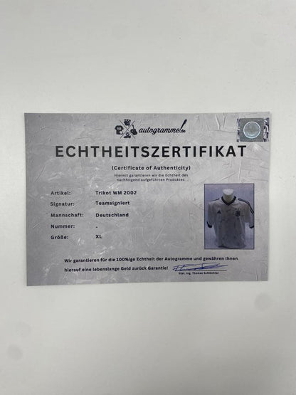 Deutschland Trikot WM 2002 Teamsigniert DFB Adidas XL
