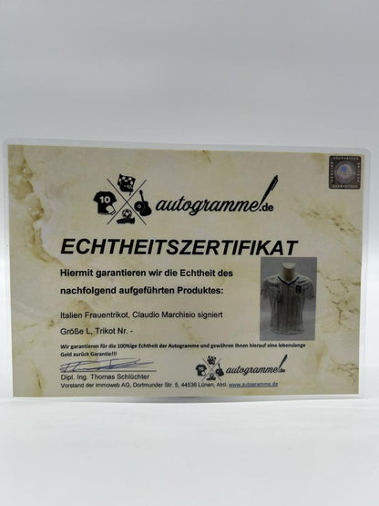 Italy women's jersey Claudio Marchisio signed Coa autograph Puma L