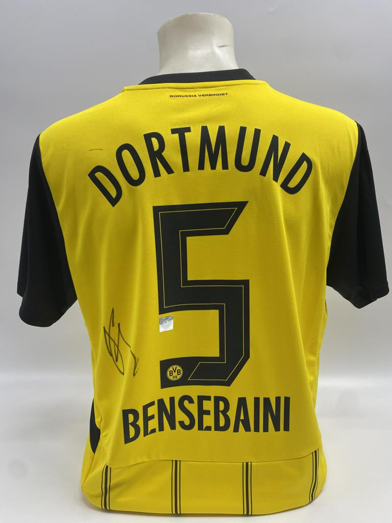 Borussia Dortmund jersey signed by Ramy Bensebaini, Puma COA, autographed, size L