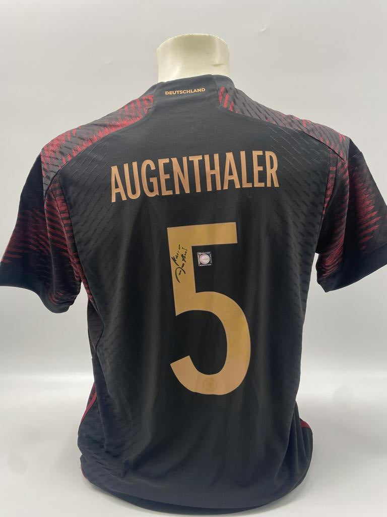DFB jersey signed by Klaus Augenthaler, Adidas COA Germany autograph M